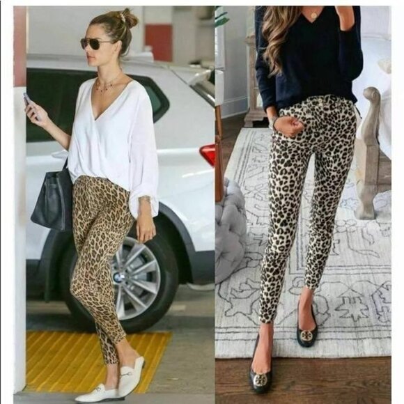 Frame high waist skinny leopard Pants sz 26 - Picture 1 of 8